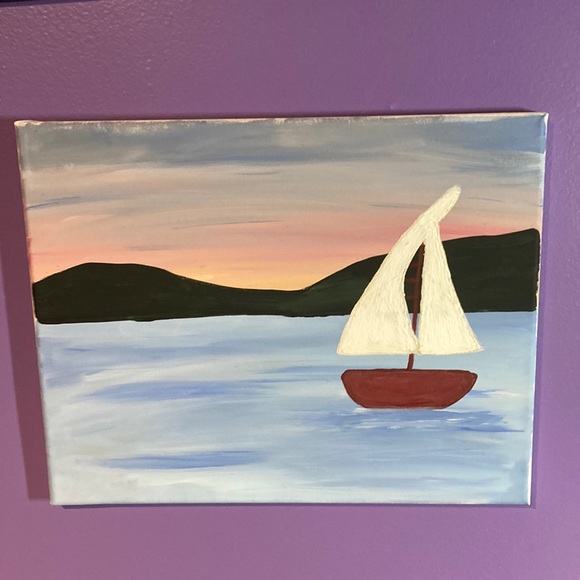 Hand Crafted Other - Sailboat Painting⛵️